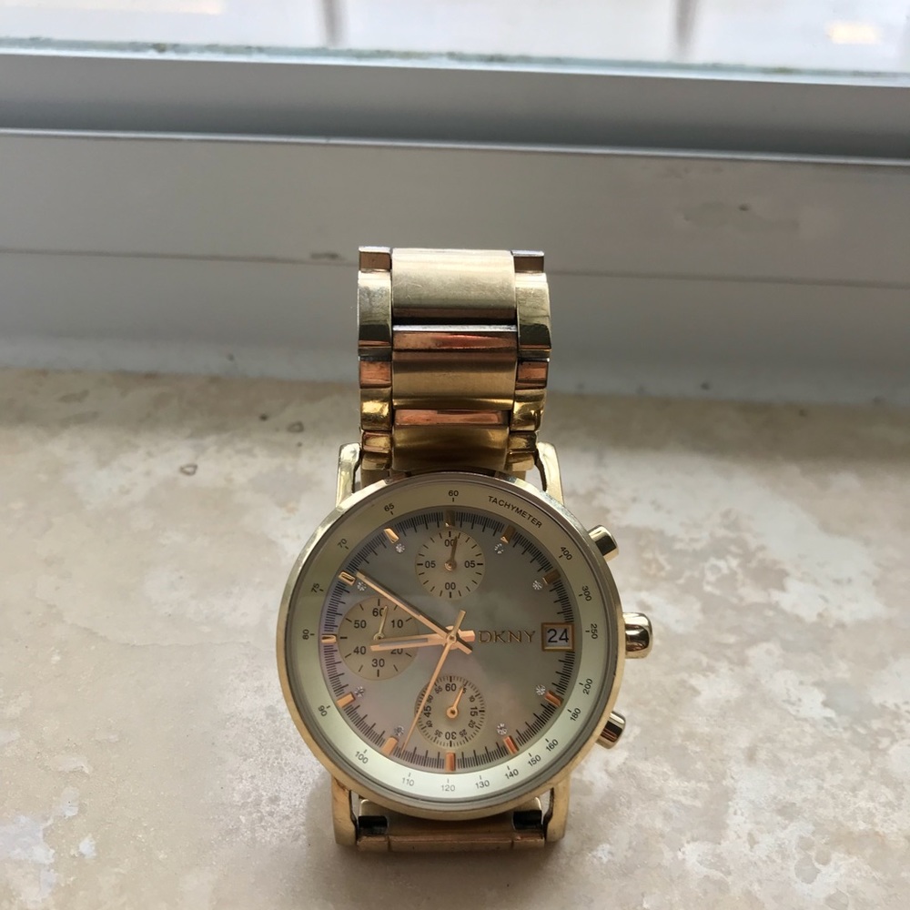 Authentic DKNY Ladies Watch-Mother of Pearl face